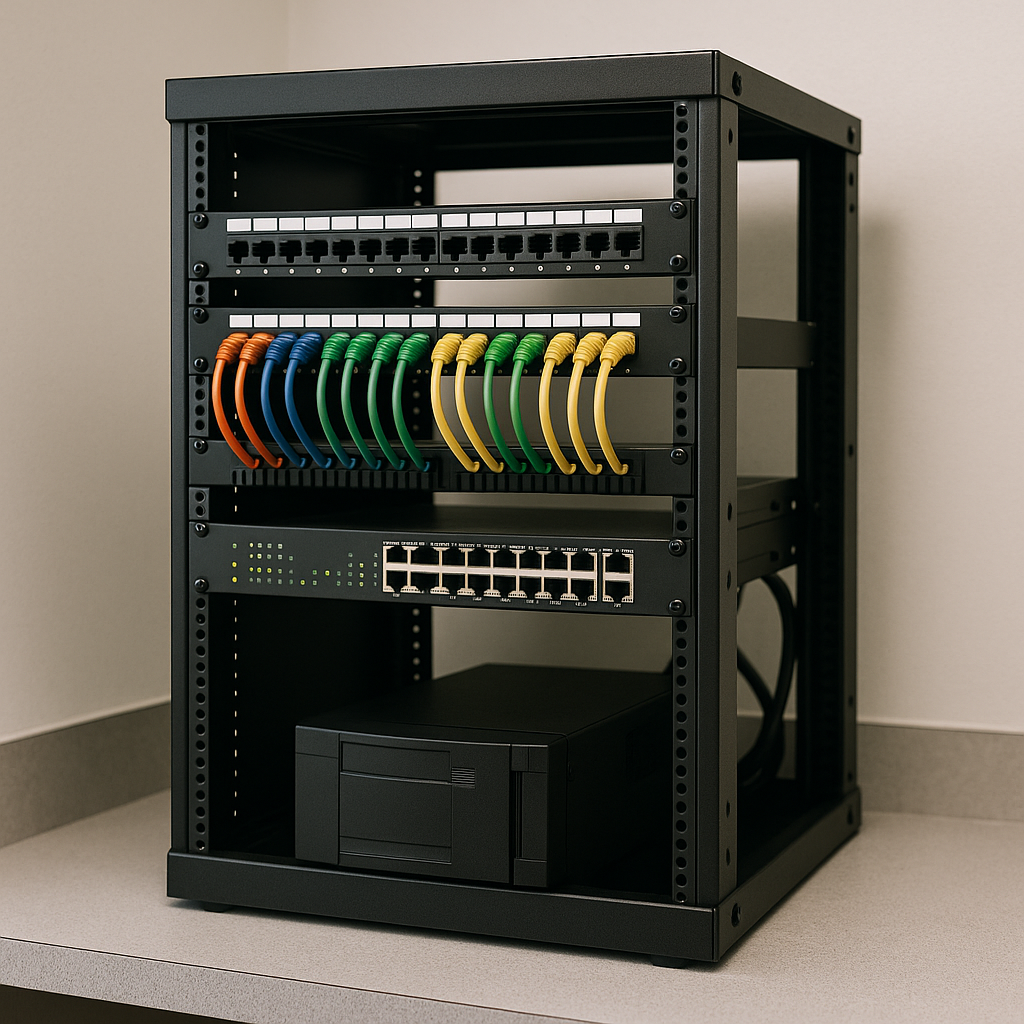 Managed IT Services Winchester KY network cabinet and managed switch